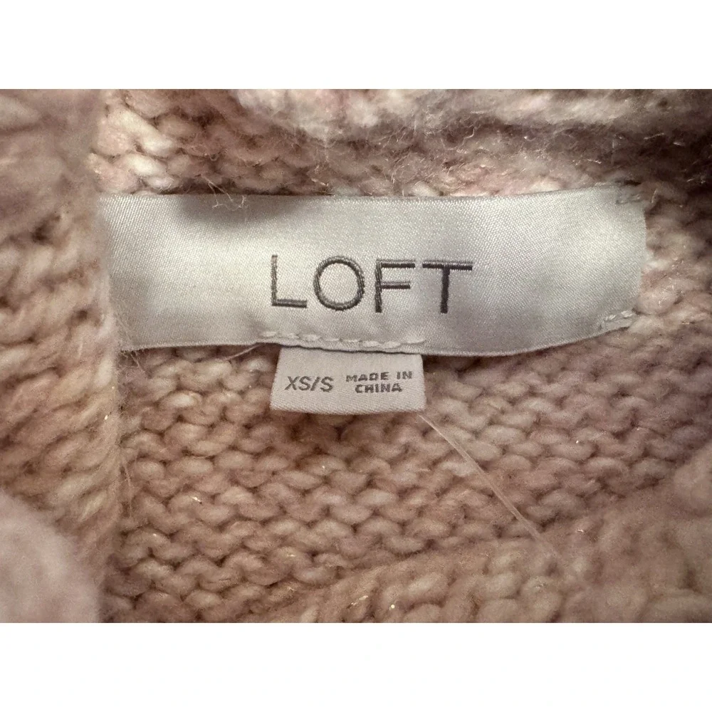NWT Cozy Loft Women XS/Small Light Pink Short Sleeve Cotton Blend Sweater Top